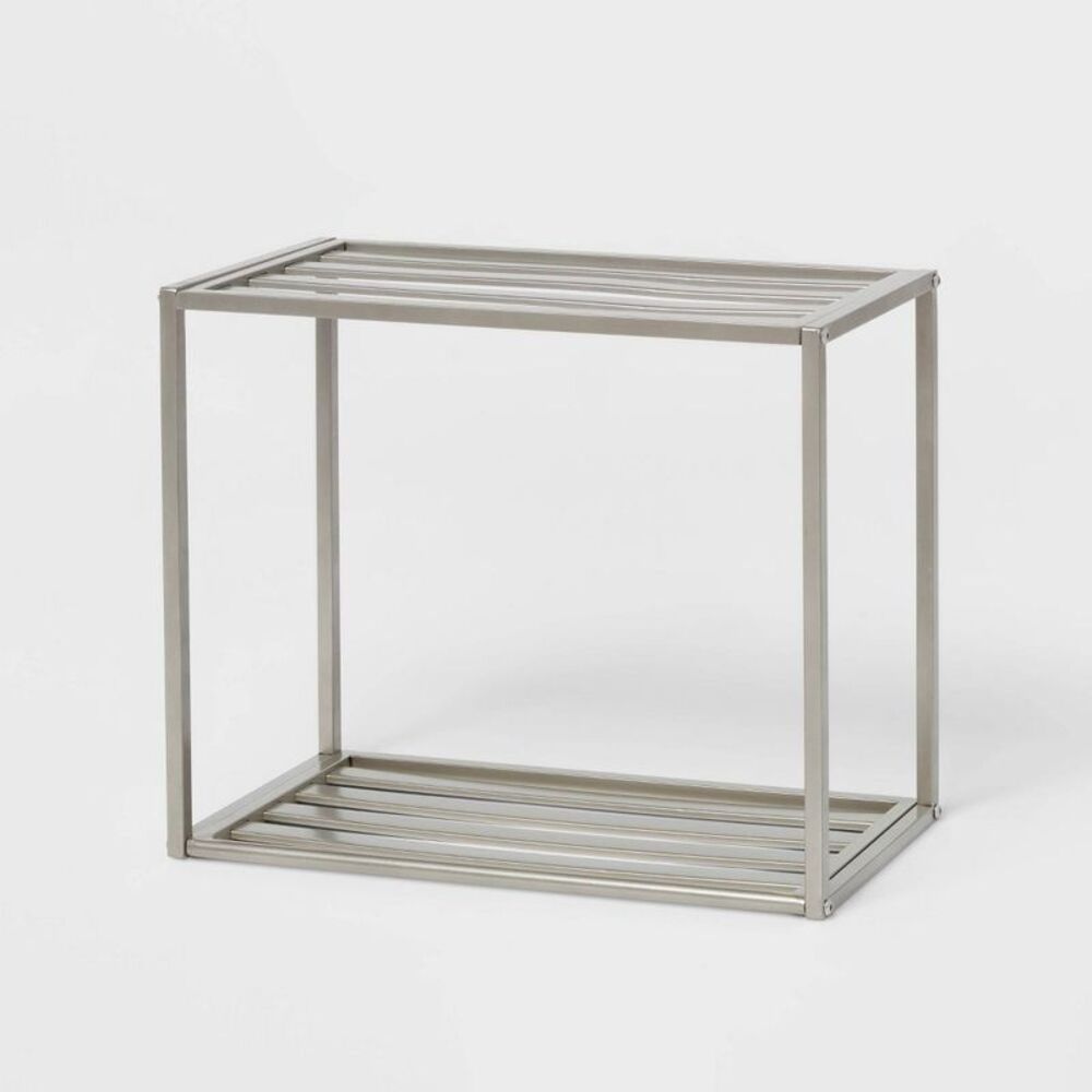 Wall Shelf Brushed Nickel Metal - Brightroom - Never used
